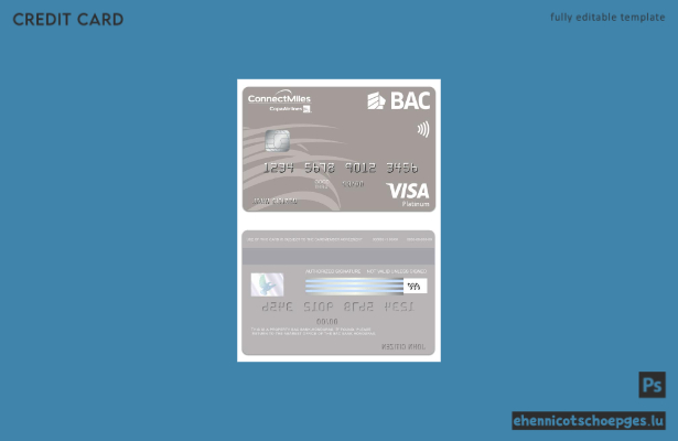Beispielvorschau der Honduras BAC Bank Visa Platinum Karte